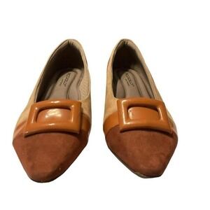 Piccadilly suede brown‎ multicolored flats Y2K size US 10